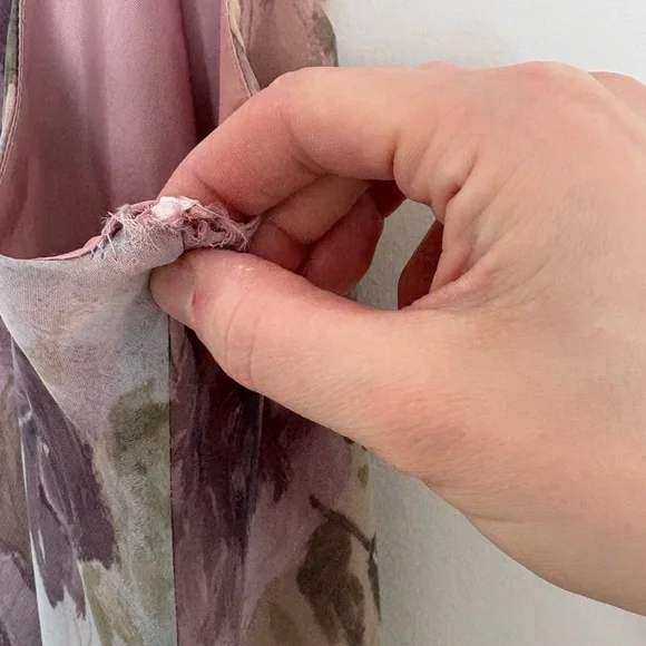 Vintage 90s romantic floral maxi slip dress 6 whimsigoth boho fairy chiffon y2k - Picture 7 of 10